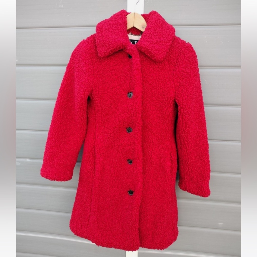 J. Crew Women's Red Teddy Sherpa Jacket XS